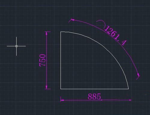 CAD知道弧长和直角边长绘制弧