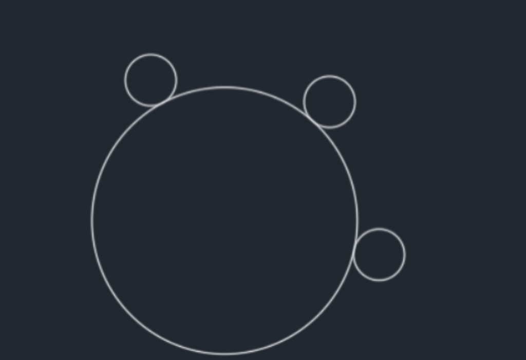 如何用CAD画出三个圆的切线
