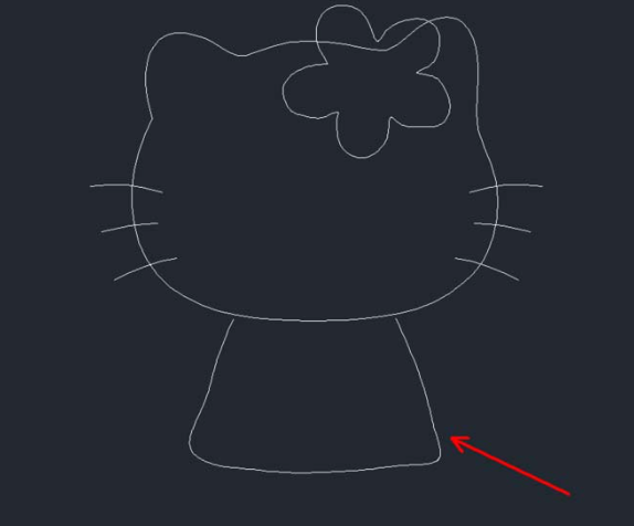 怎么用CAD绘制hello kitty